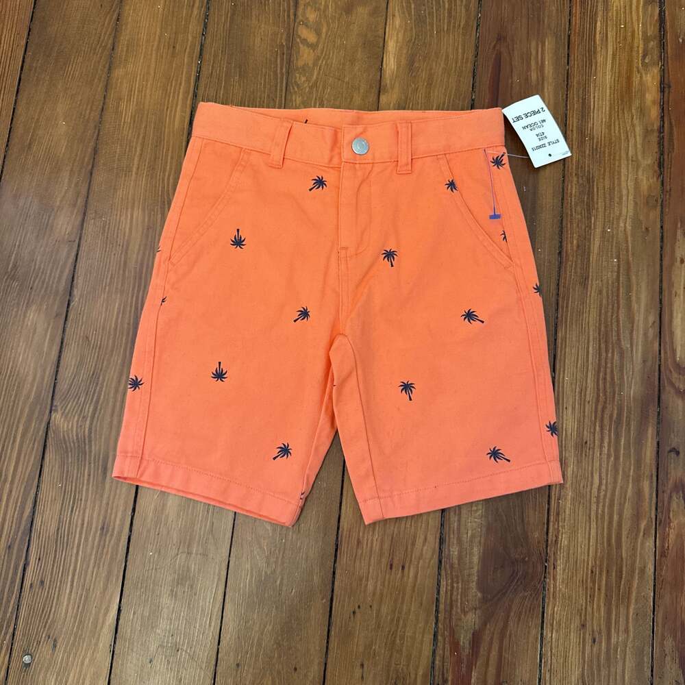 IZOD Salmon Colored Anchor Print Chino Shorts
